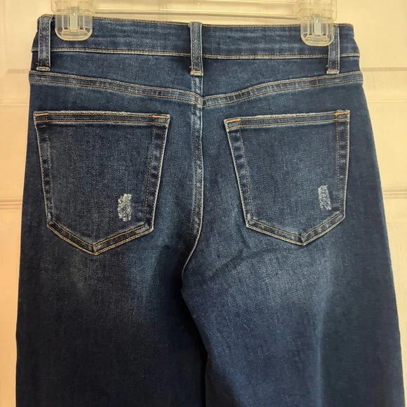 ONESO-Women's NWOT Dark Blue Wide Leg Jeans Size 28 - Picture 6 of 9